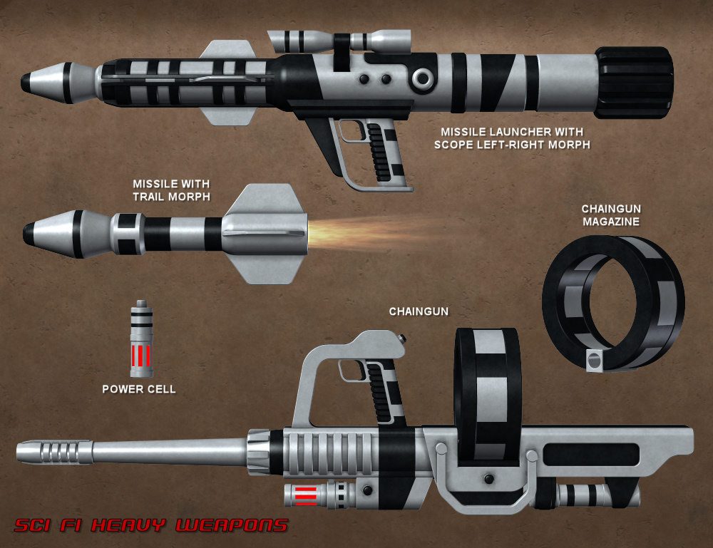 Sci Fi Heavy Weapons by: Nightshift3D, 3D Models by Daz 3D