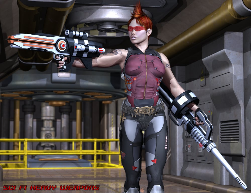 Sci Fi Heavy Weapons by: Nightshift3D, 3D Models by Daz 3D