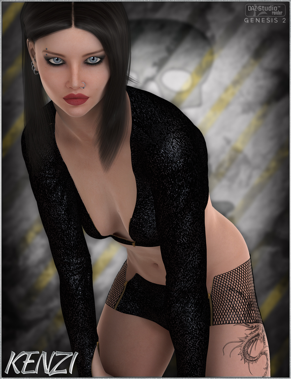 FW Kenzi - Character and Accessories by: Fred Winkler ArtFisty & DarcSabby, 3D Models by Daz 3D