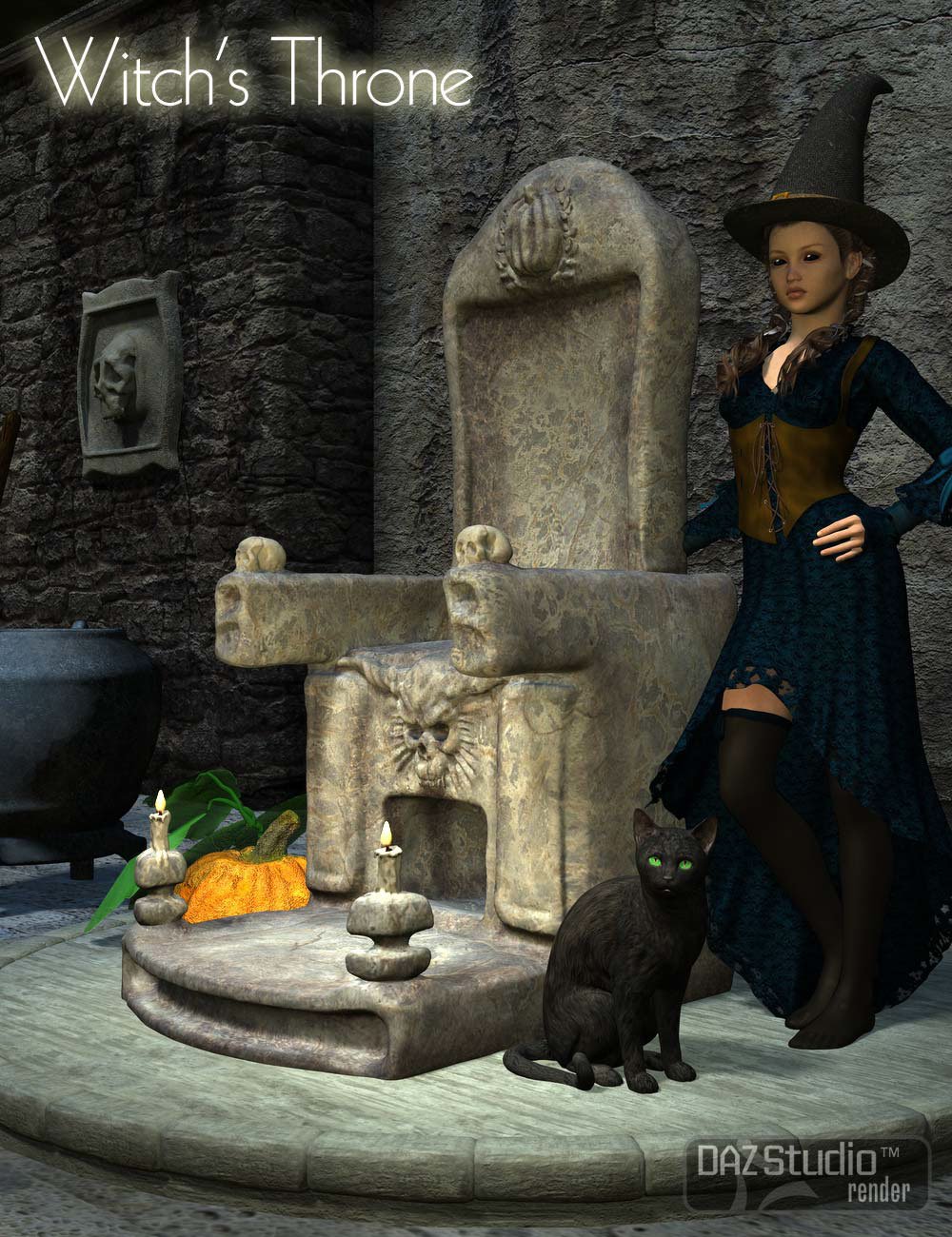 Witch Throne by: Design Anvil, 3D Models by Daz 3D