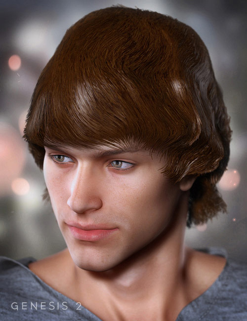 Andrew Flip Hair for Genesis 2 Male(s) by: Neftis3D, 3D Models by Daz 3D