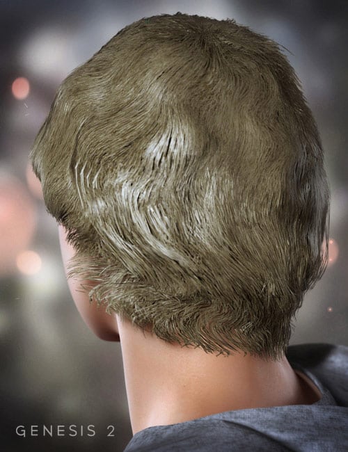 Andrew Flip Hair for Genesis 2 Male(s) by: Neftis3D, 3D Models by Daz 3D