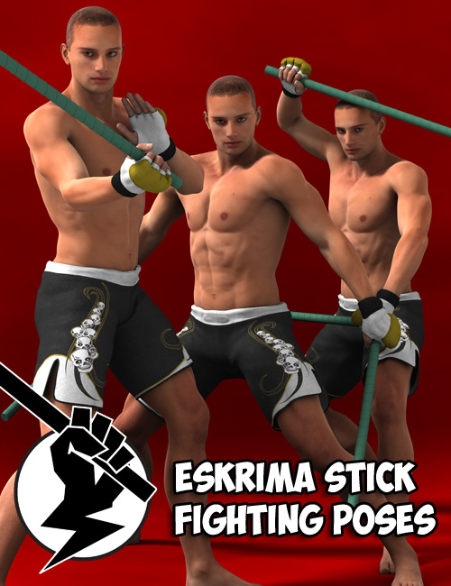 Eskrima Stick Fighting Poses for Genesis 2 Male(s) [Documentation Center]