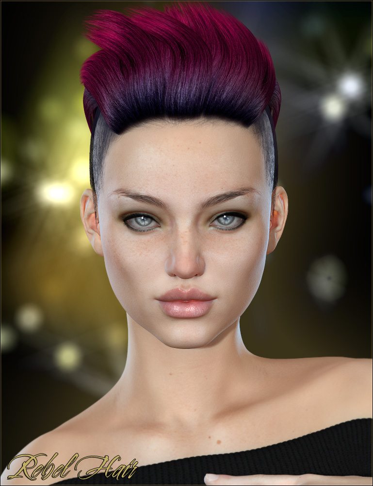 Rebel Hair by: Valea, 3D Models by Daz 3D