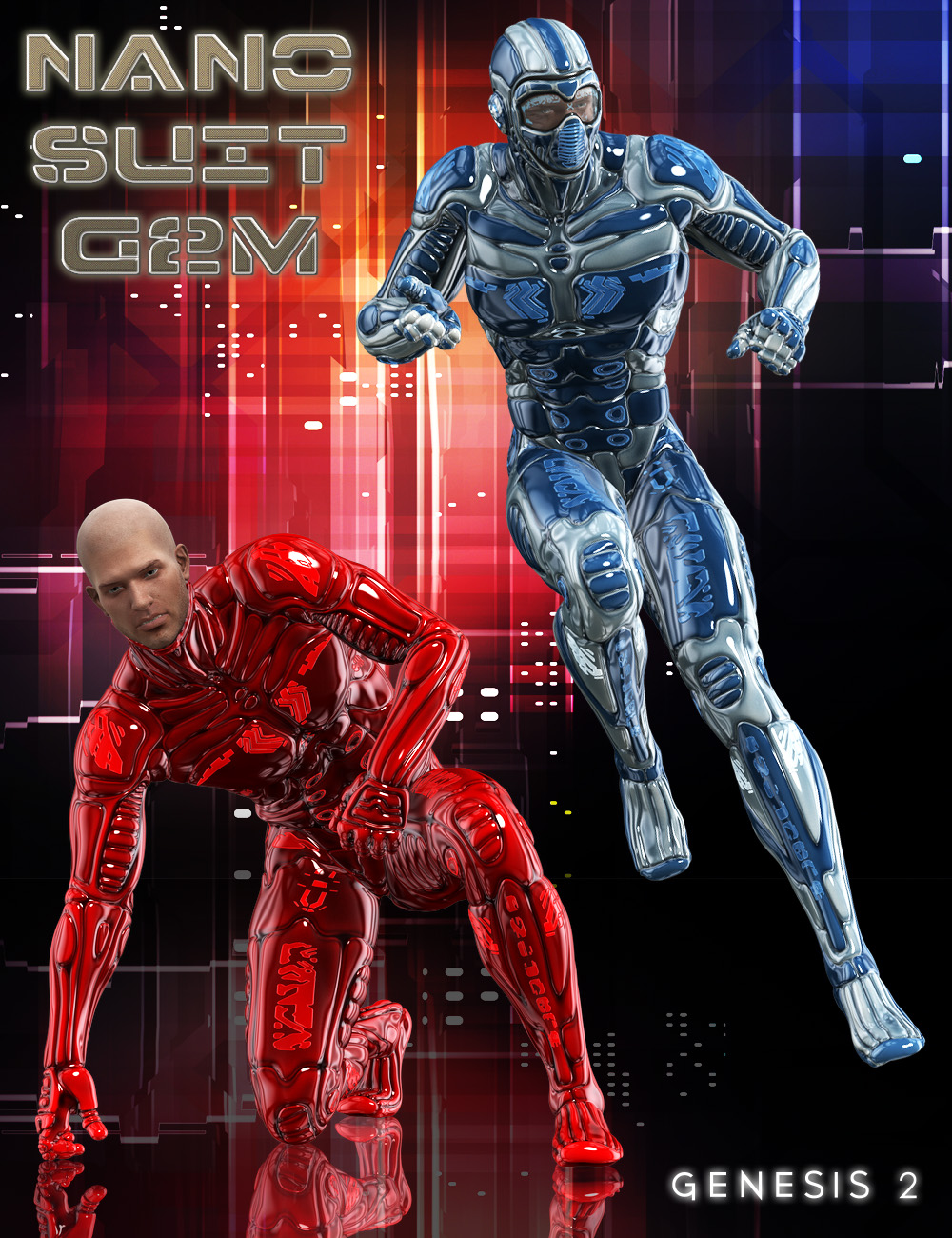 Nano Suit for Genesis 2 Male(s) by: midnight_stories, 3D Models by Daz 3D