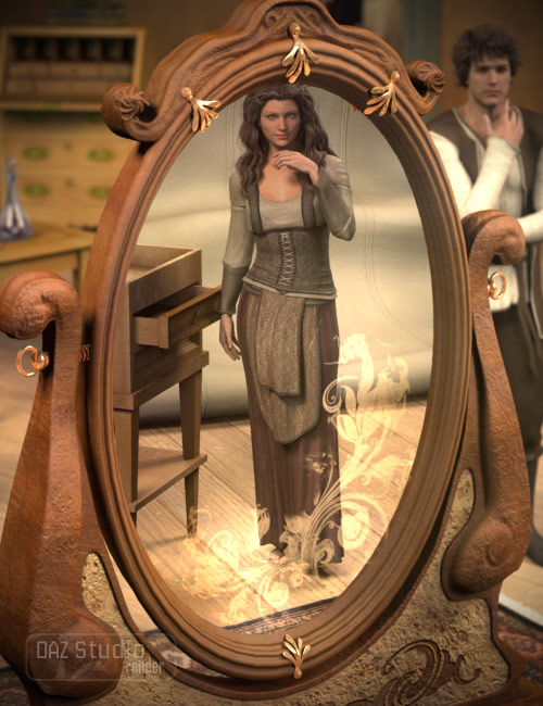 Deco Mirror by: Nathy Design, 3D Models by Daz 3D