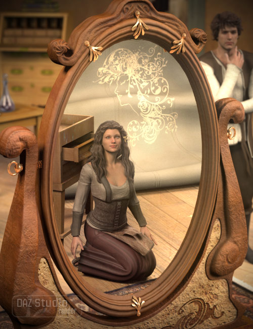 Deco Mirror by: Nathy Design, 3D Models by Daz 3D