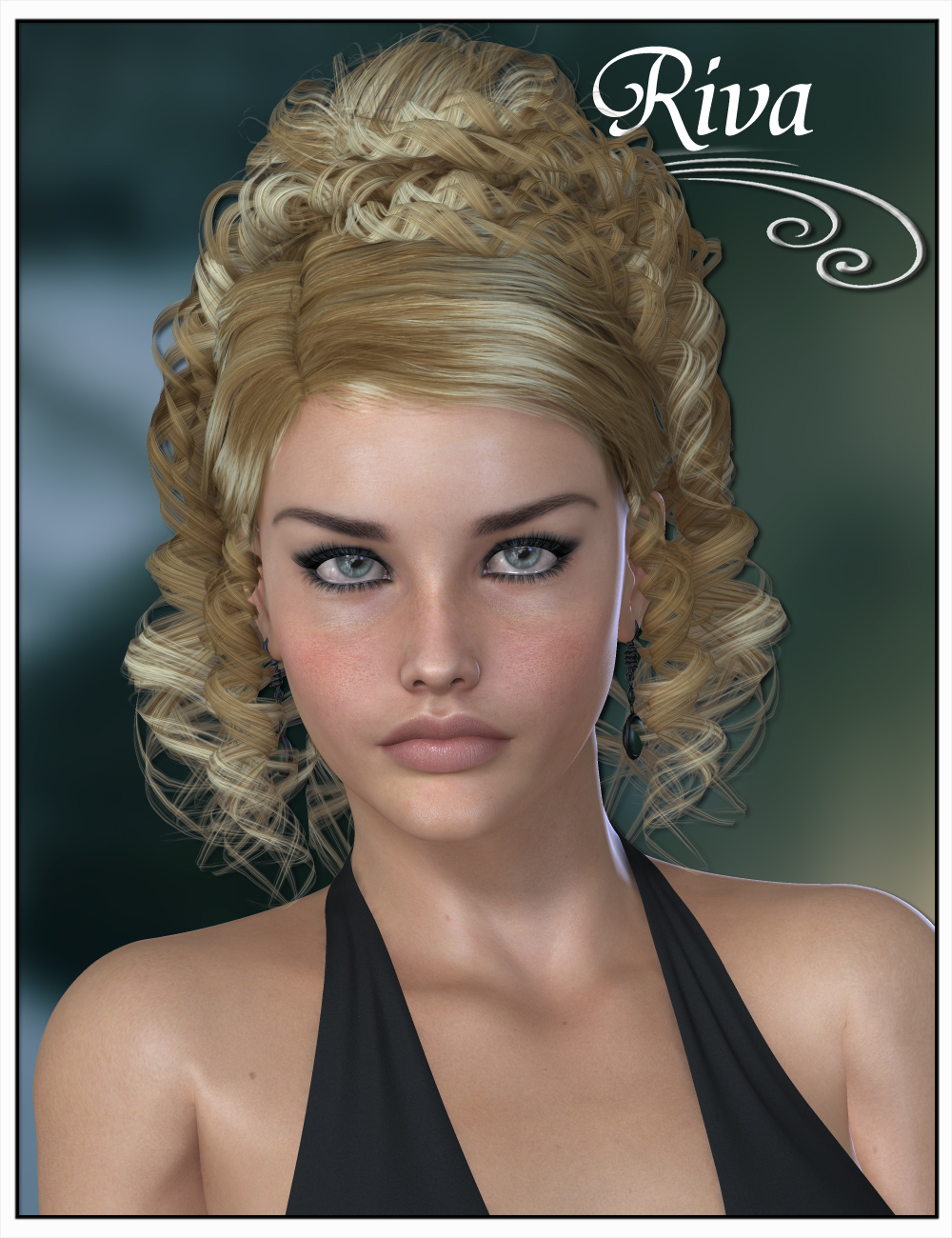 Riva Updo Hair by: SWAM, 3D Models by Daz 3D
