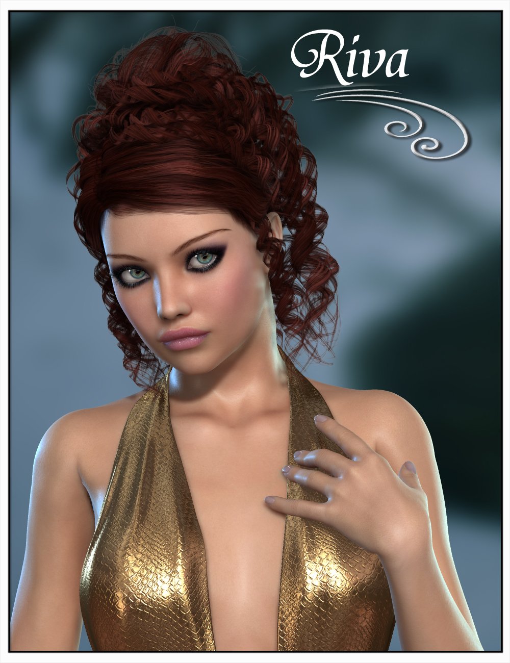 Riva Updo Hair Color by: SWAM, 3D Models by Daz 3D