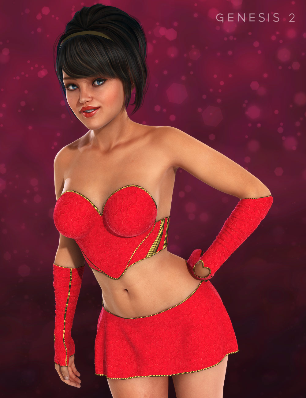 Super Heart Textures for Heart Attack Outfit by: bucketload3d, 3D Models by Daz 3D