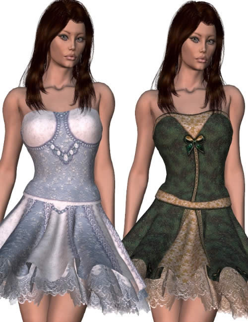 Party Time Dresses by: Pixel Delights, 3D Models by Daz 3D