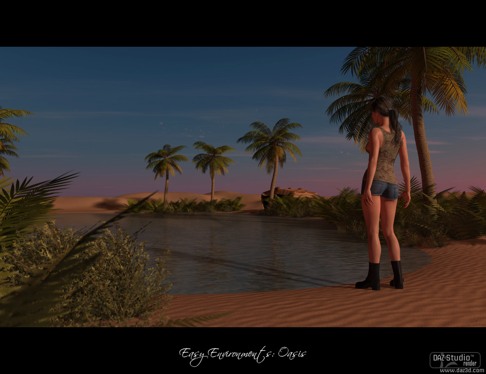 Easy Environments: Oasis by: Flipmode, 3D Models by Daz 3D