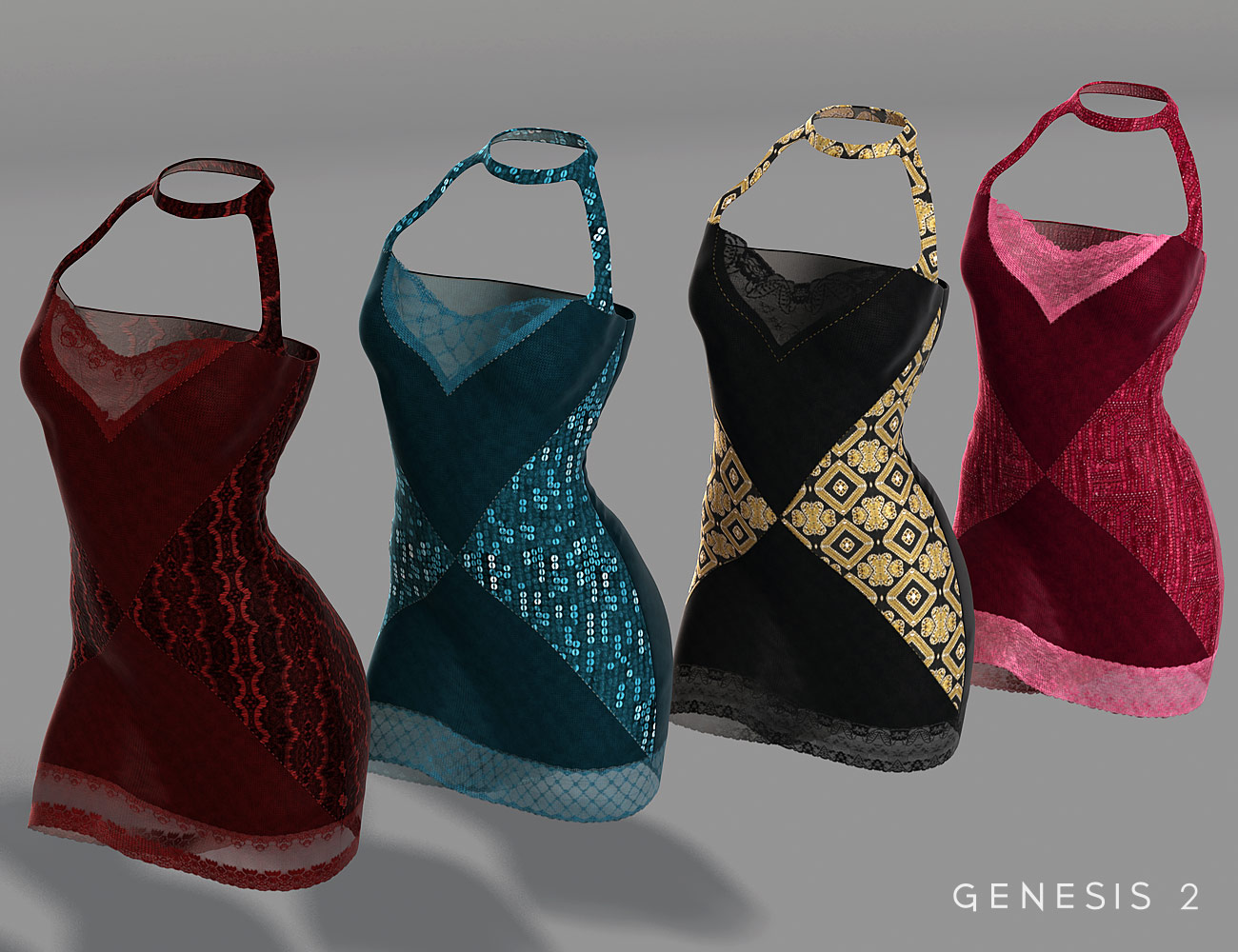 Teddy Dress For Genesis 2 Females Textures Daz 3d