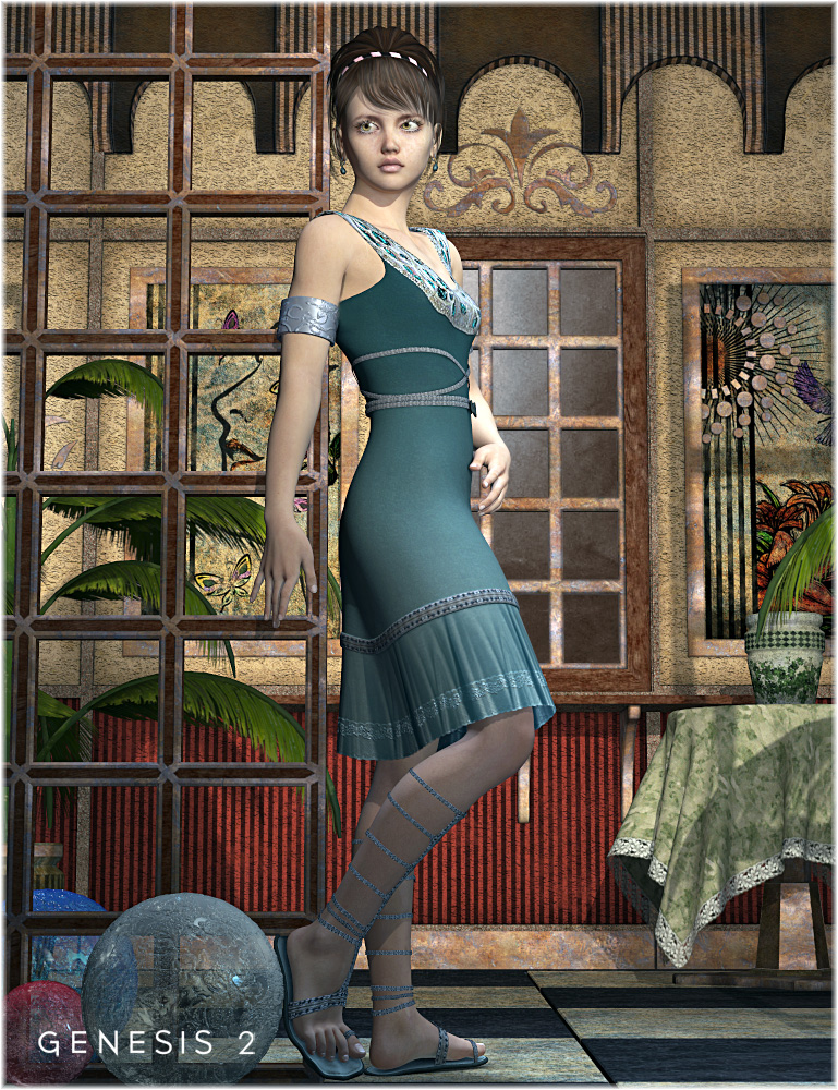 Hebe Outfit for Genesis 2 Female(s) by: AmaranthShox-Design, 3D Models by Daz 3D