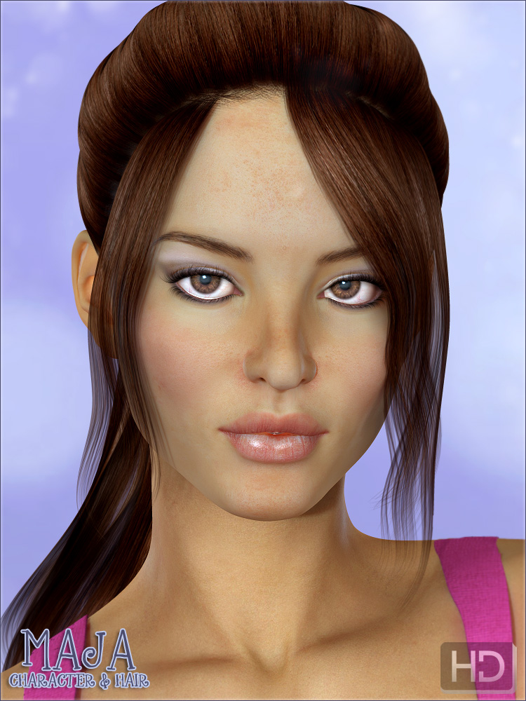Maja Character and Hair by: Valea, 3D Models by Daz 3D