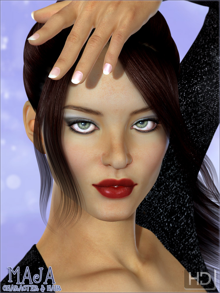 Maja Character and Hair by: Valea, 3D Models by Daz 3D