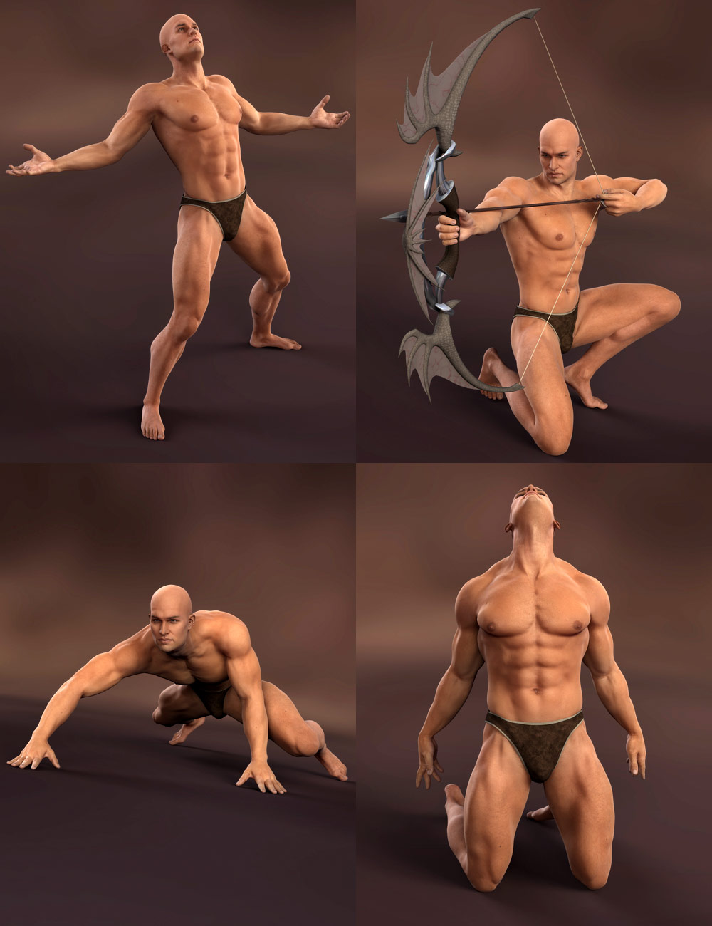 Gianni 6 Jungle Poses by: Muscleman, 3D Models by Daz 3D