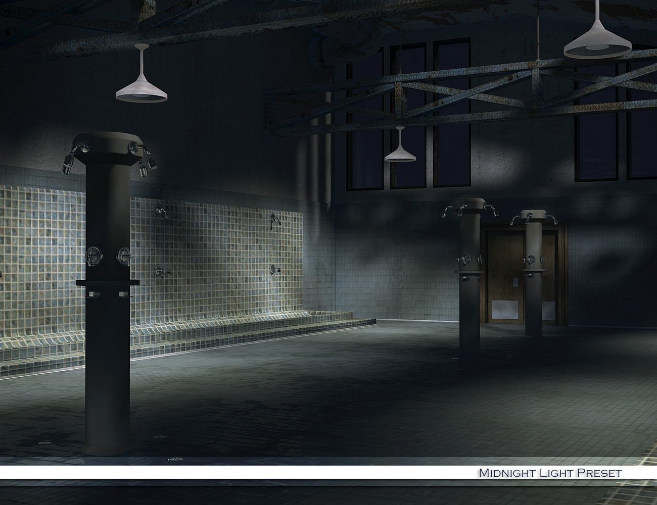 Lighting Pack for Public Shower Lighting Pack for Public Shower by: , 3D Models by Daz 3D