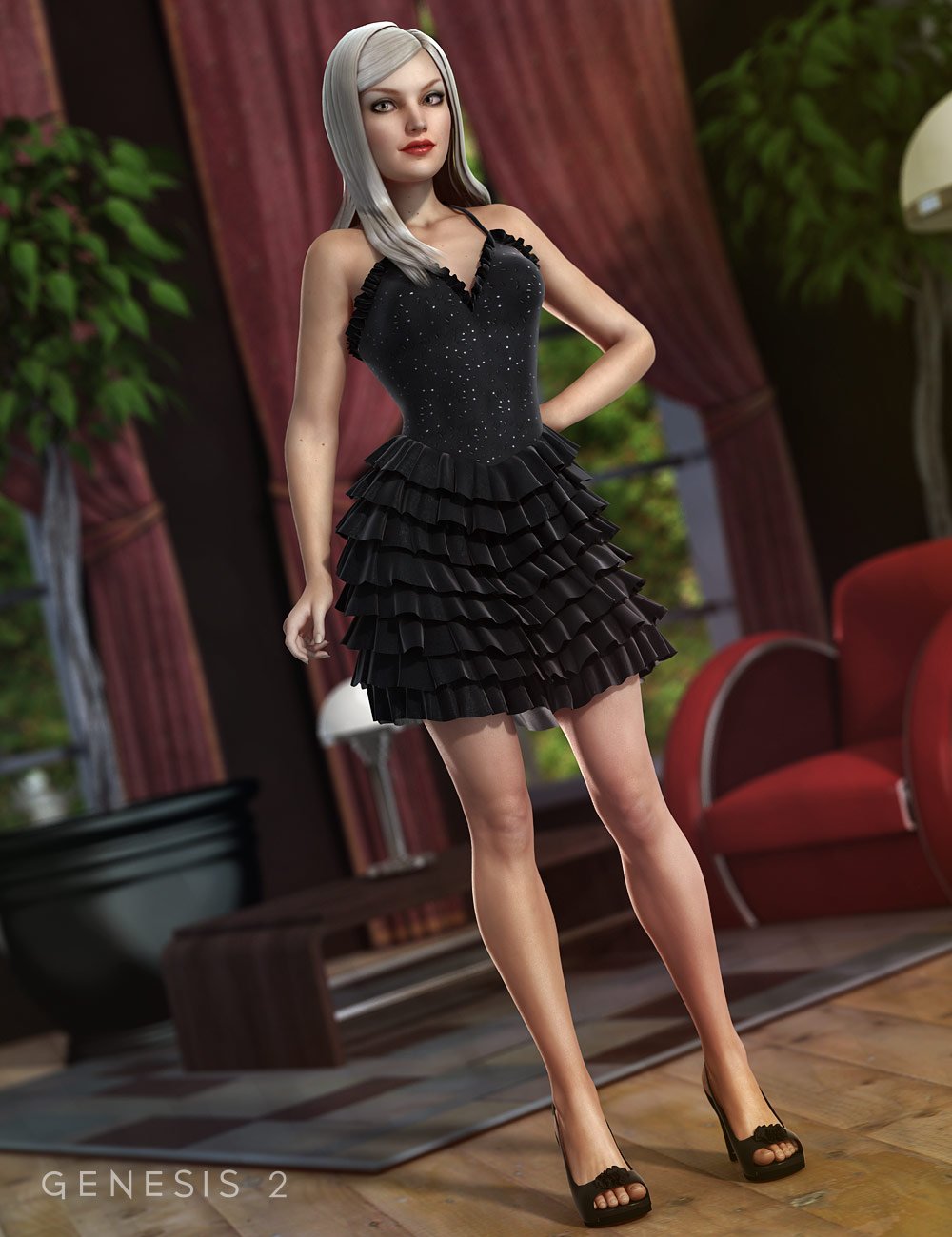 Jazzy Ruffles Jazzy Ruffles by: SarsaCharlie, 3D Models by Daz 3D