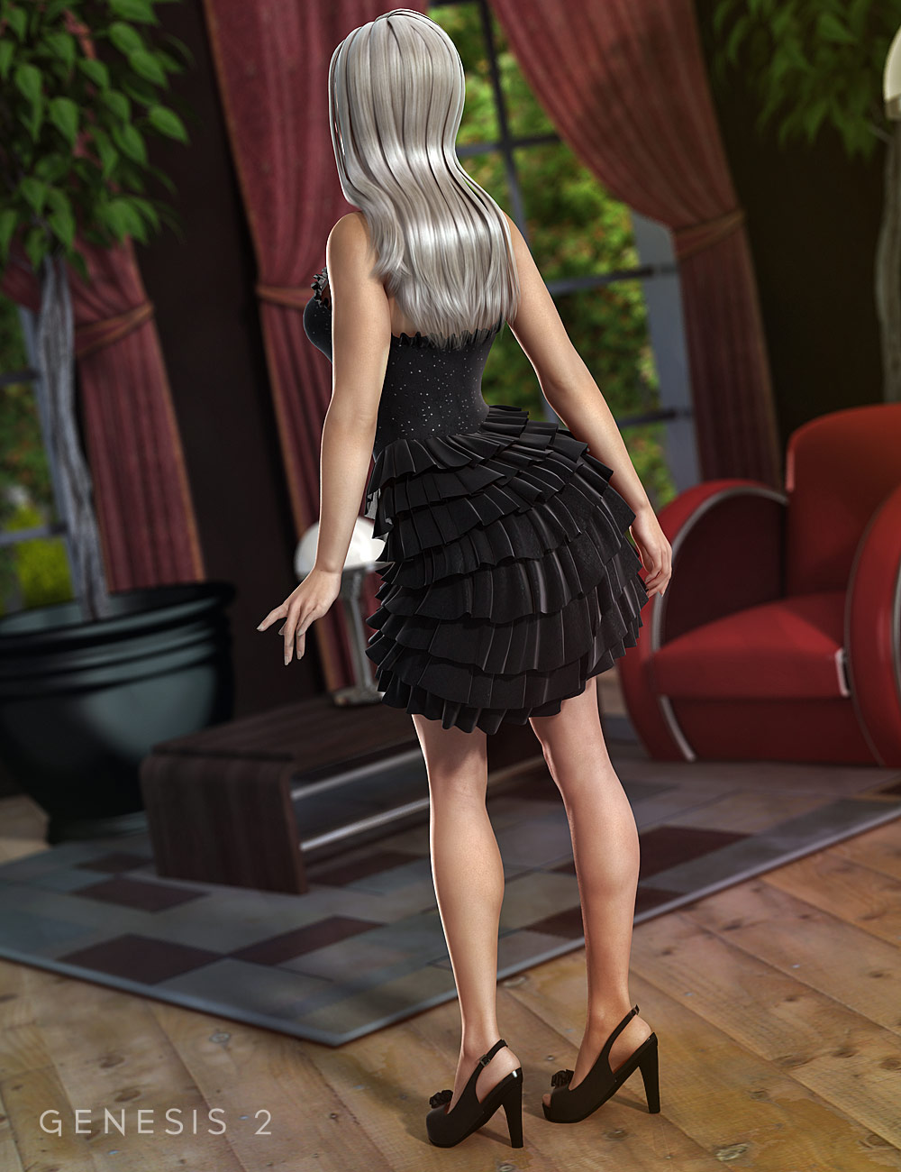 Jazzy Ruffles by: SarsaCharlie, 3D Models by Daz 3D