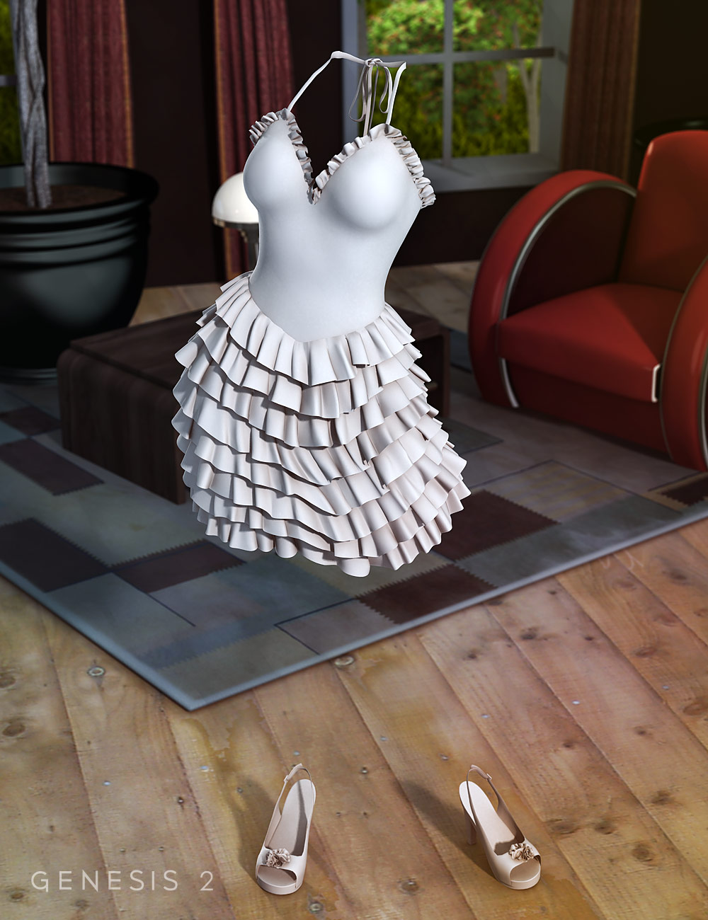 Jazzy Ruffles by: SarsaCharlie, 3D Models by Daz 3D