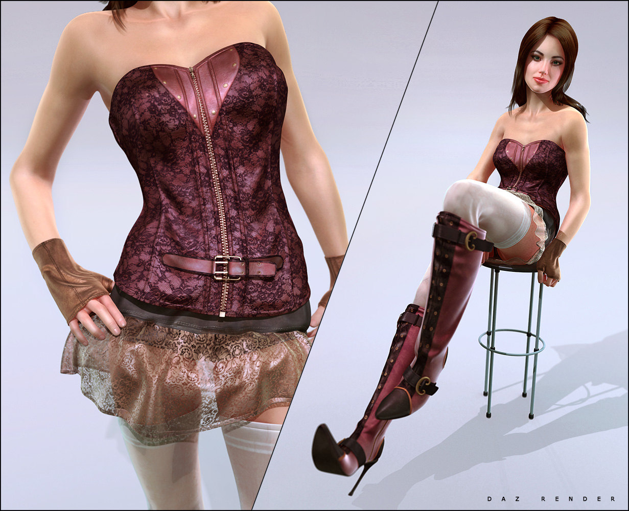 Domina - Outfit for Genesis 2 Female(s) by: SHIFTING IMAGES, 3D Models by Daz 3D