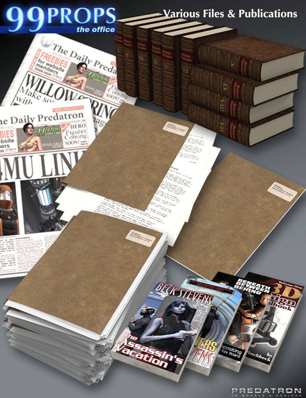 99 DAZ Studio Props - The Office 99 DAZ Studio Props - The Office by: Predatron, 3D Models by Daz 3D
