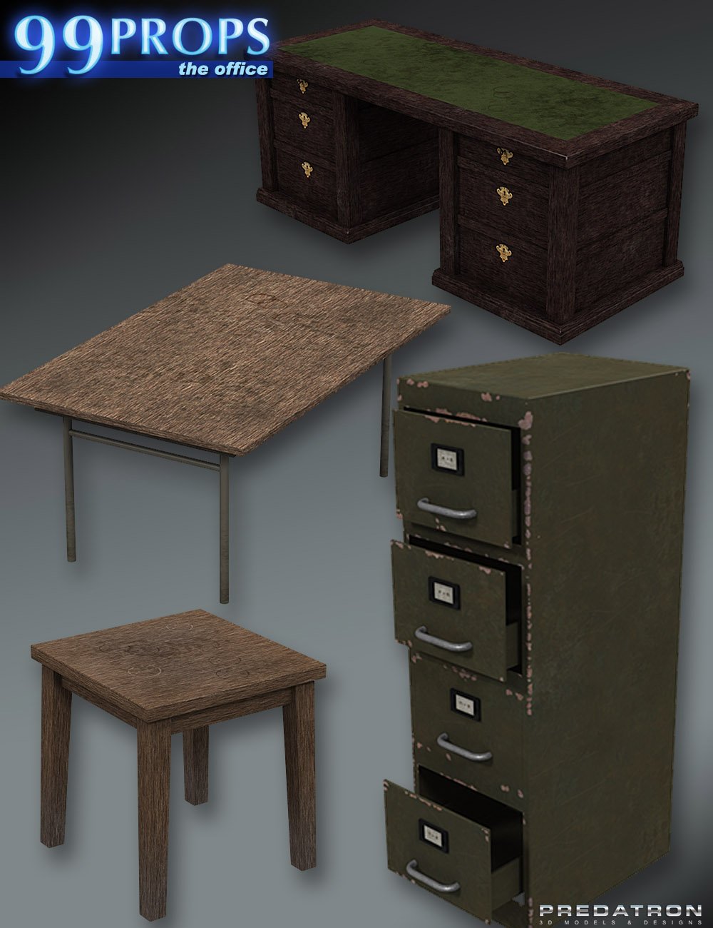 99 DAZ Studio Props - The Office 99 DAZ Studio Props - The Office by: Predatron, 3D Models by Daz 3D