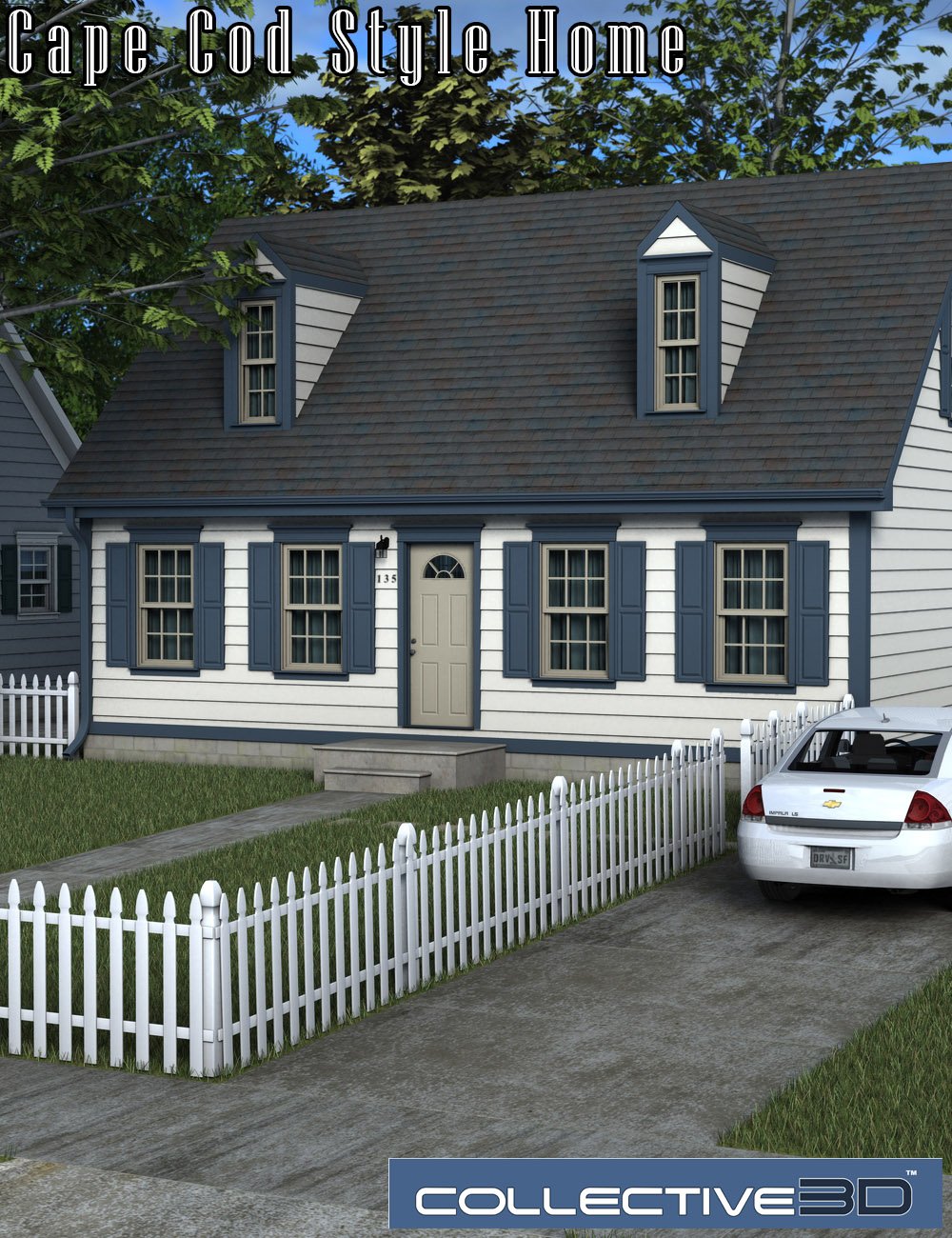 Collective3d Cape Cod Style Home by: Collective3d, 3D Models by Daz 3D