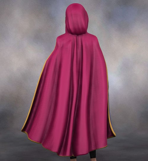 Stephanie 3.0 Petite Hooded Cloak by: , 3D Models by Daz 3D
