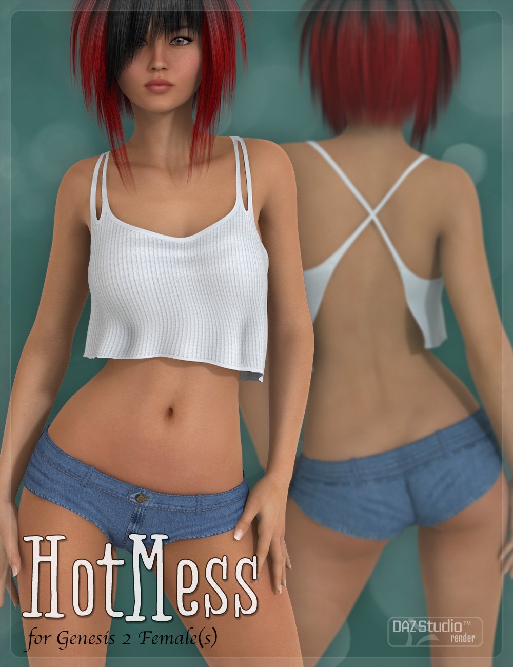 Hot Mess Outfit by: DemonicaEviliusJessaii, 3D Models by Daz 3D