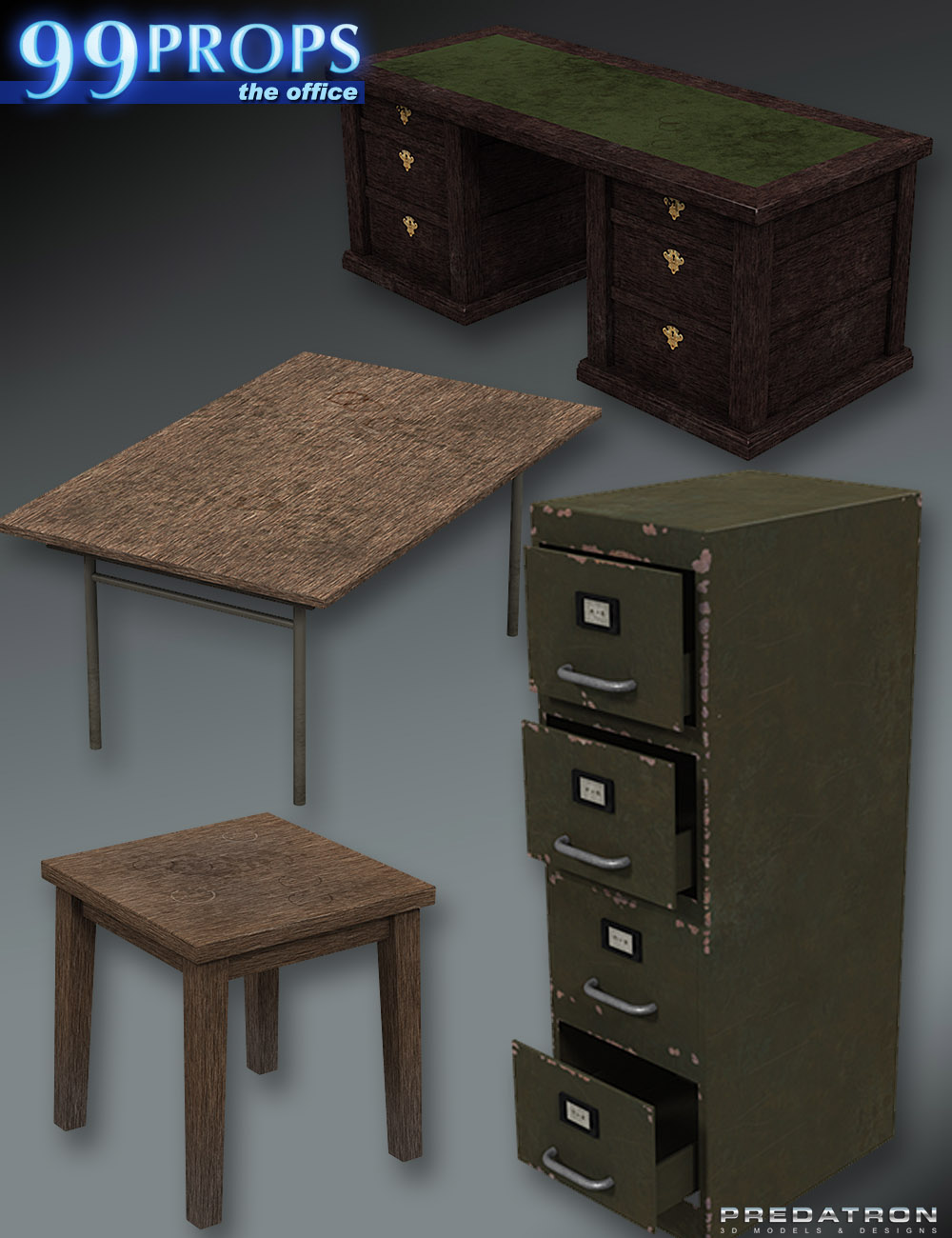 99 Poser Props - The Office 99 Poser Props - The Office by: Predatron, 3D Models by Daz 3D