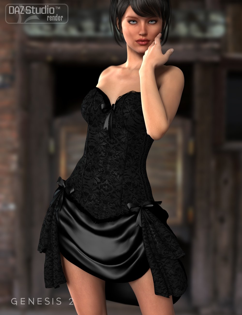 Bustier Dress for Genesis 2 Female(s) by: Nikisatez, 3D Models by Daz 3D