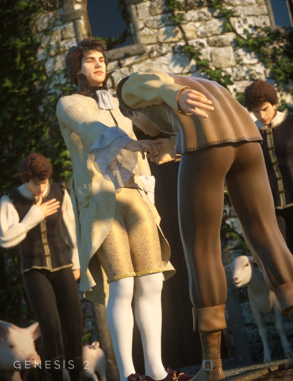 Courtly Manners - the Gentlemen by: FeralFey, 3D Models by Daz 3D