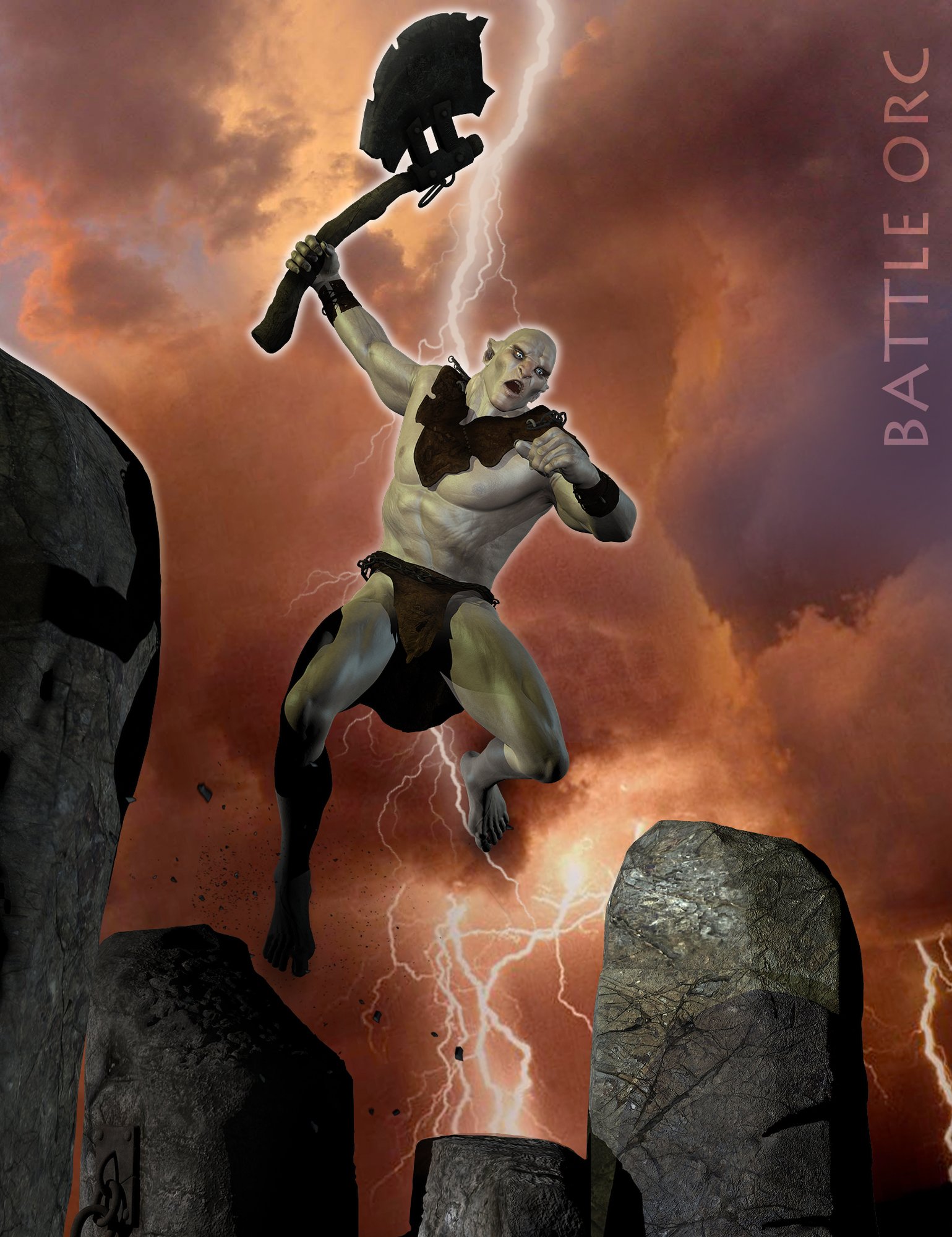 Battle Orc by: The AntFarm, 3D Models by Daz 3D