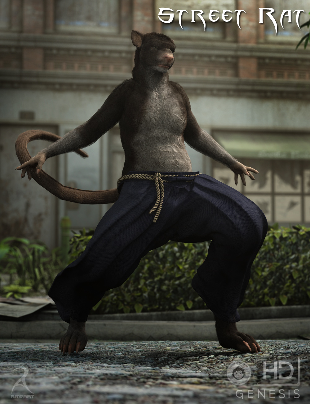 Street Rat - The Rat Man by: RawArt, 3D Models by Daz 3D