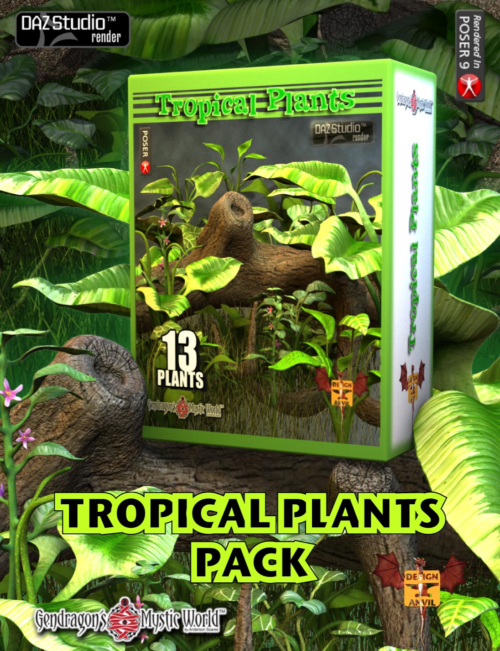 Tropical Plant Pack by: Design Anvil, 3D Models by Daz 3D
