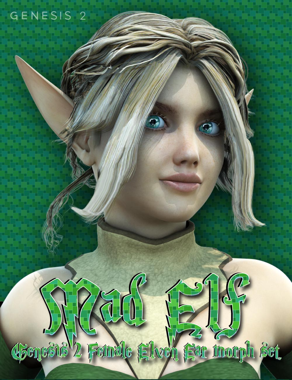 Mad Elf - Genesis 2 Female Elven Ears by: Design Anvil, 3D Models by Daz 3D
