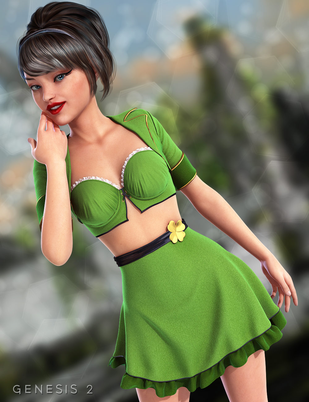 Spring Green for Genesis 2 Female(s) by: 4blueyes, 3D Models by Daz 3D