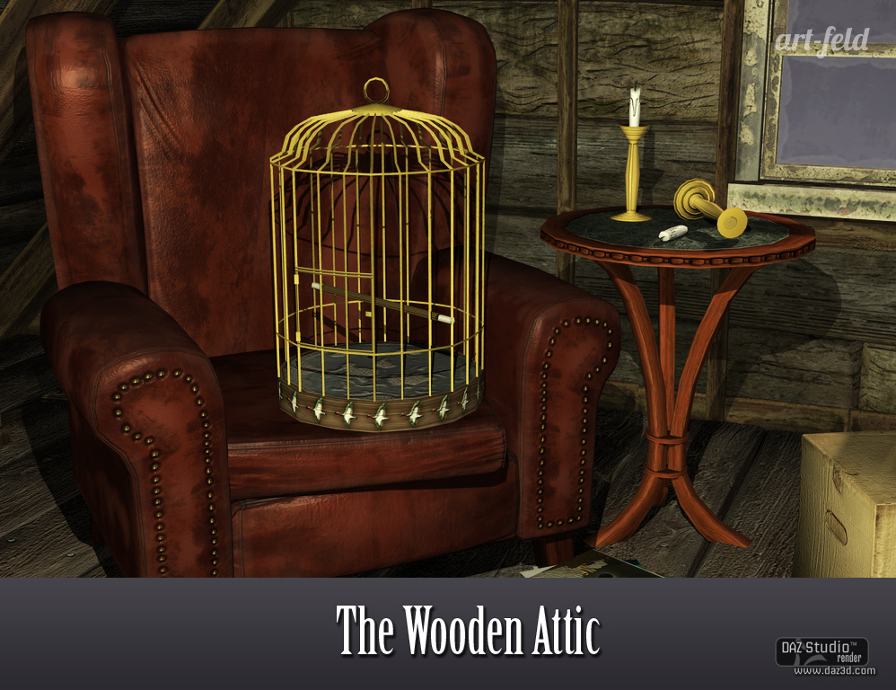 The Wooden Attic by: art-feld, 3D Models by Daz 3D