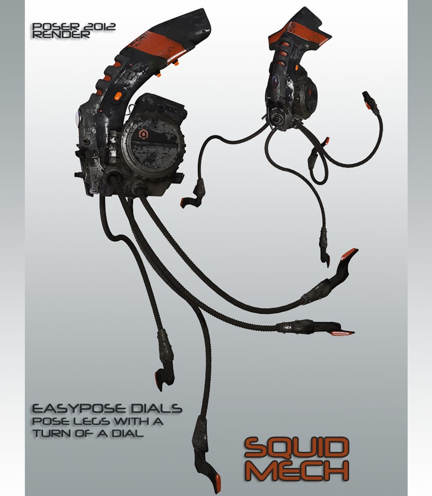 Squid Mech by: The AntFarm, 3D Models by Daz 3D