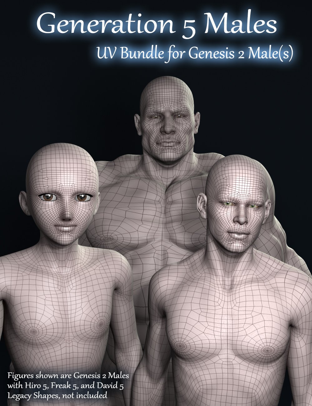 Generation 5 UV Bundle for Genesis 2 Male(s) by: SloshWerks, 3D Models by Daz 3D