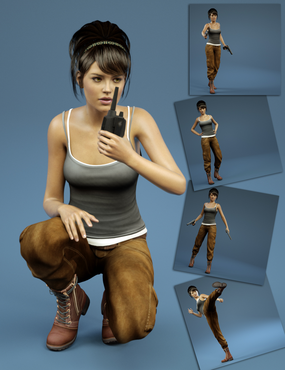 Vault Rustler Poses for Genesis 2 Female(s) by: Slide3D, 3D Models by Daz 3D
