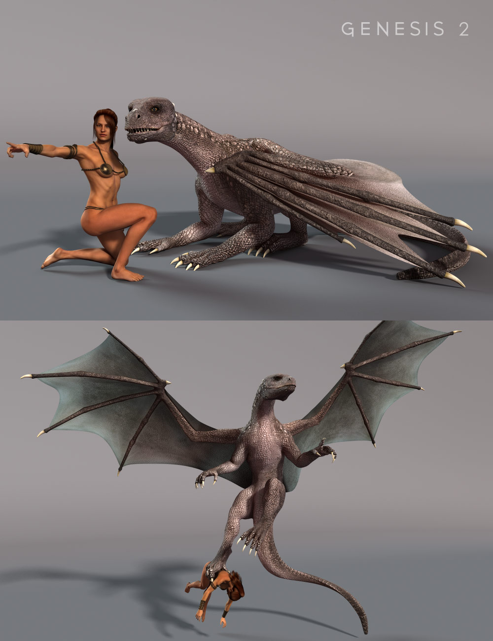 DAZ Dragon 3 Fantasy Poses by: Muscleman, 3D Models by Daz 3D