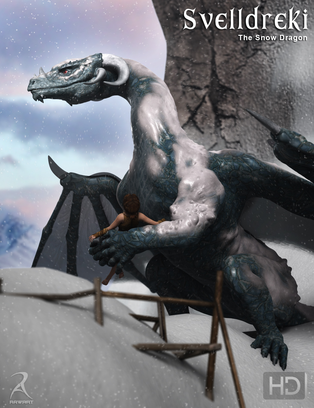 Svelldreki - The Snow Dragon HD by: RawArt, 3D Models by Daz 3D