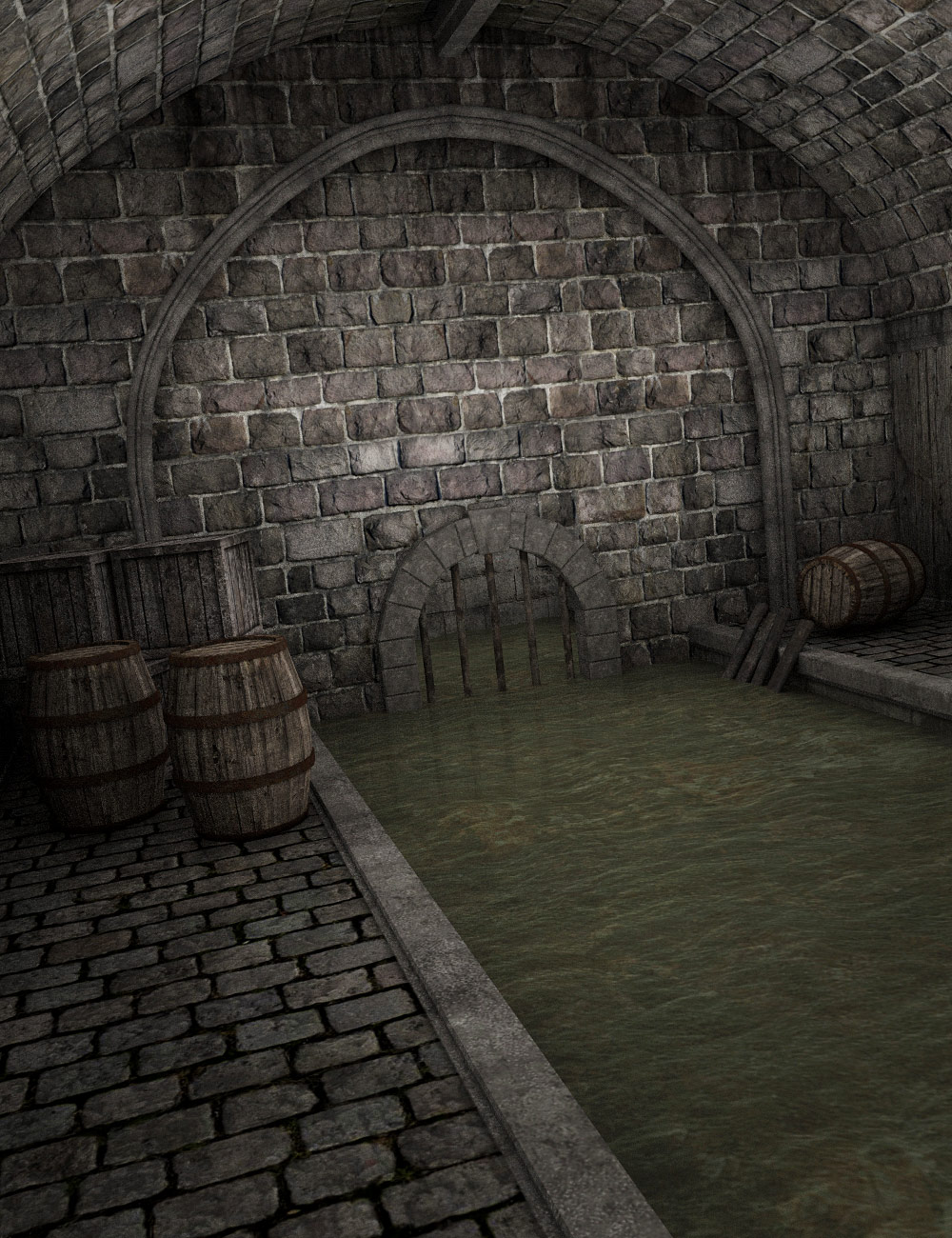 Medieval Sewer by: , 3D Models by Daz 3D
