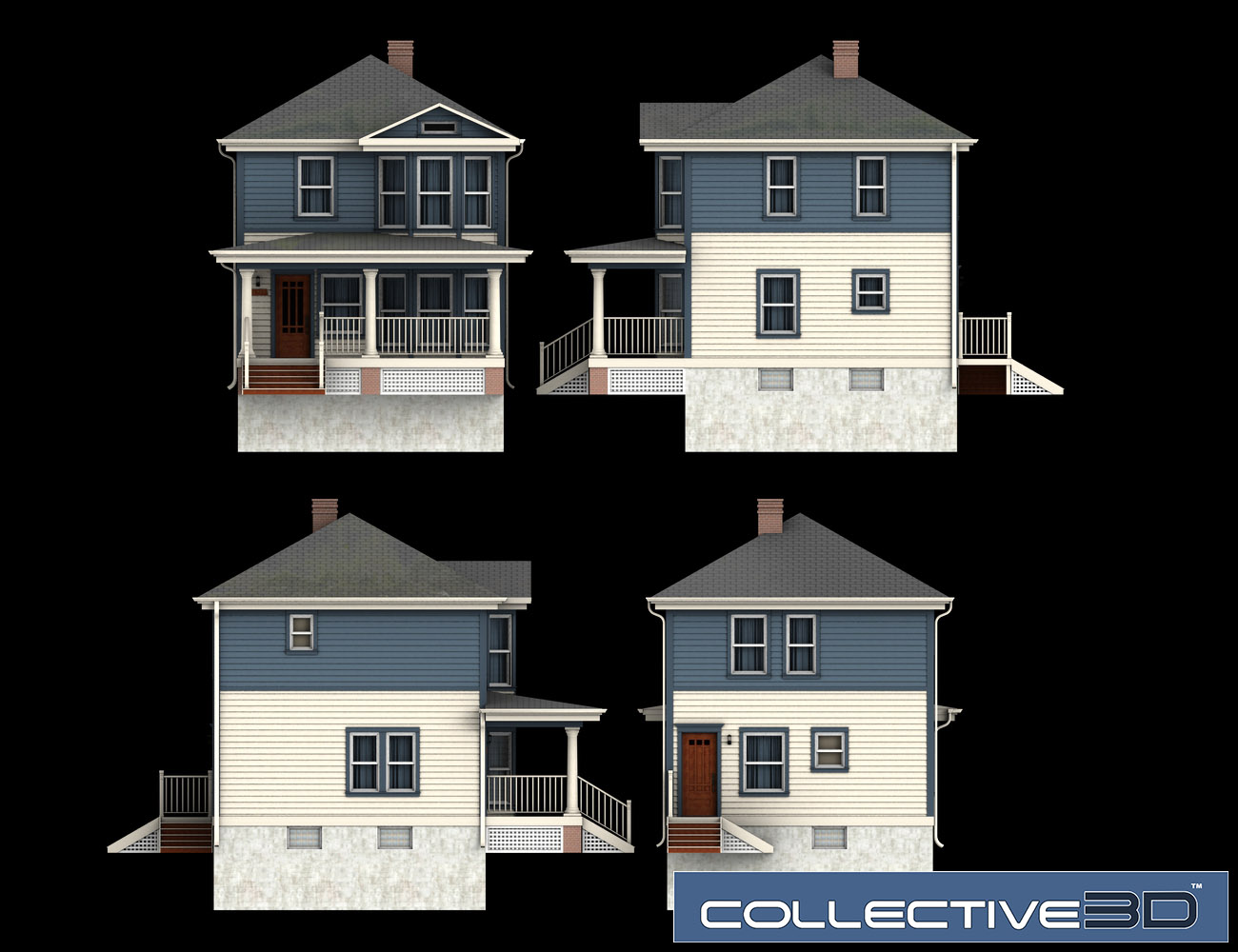 Collective3d Modern Home Exterior 1 by: Collective3d, 3D Models by Daz 3D