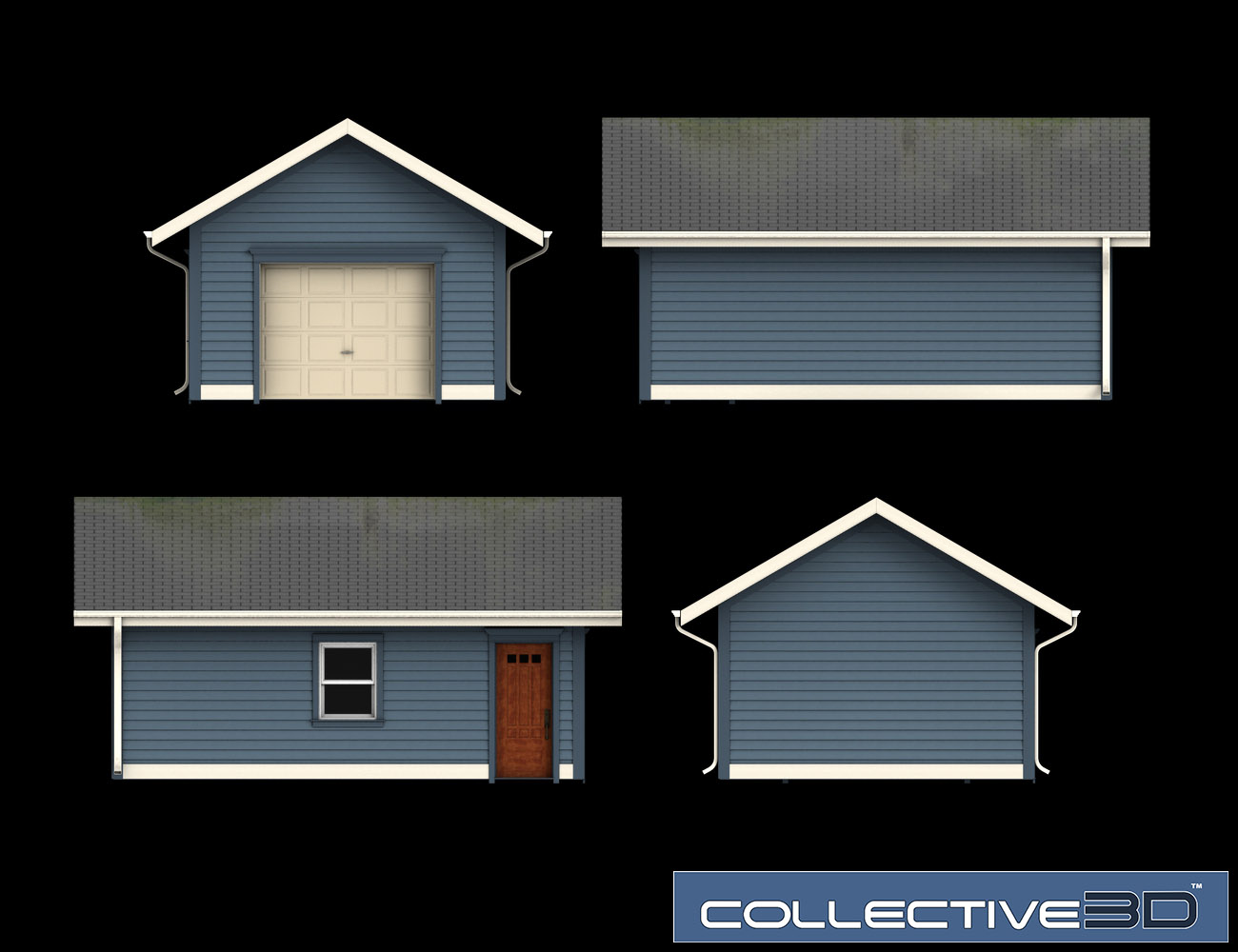 Collective3d Modern Home Exterior 1 by: Collective3d, 3D Models by Daz 3D