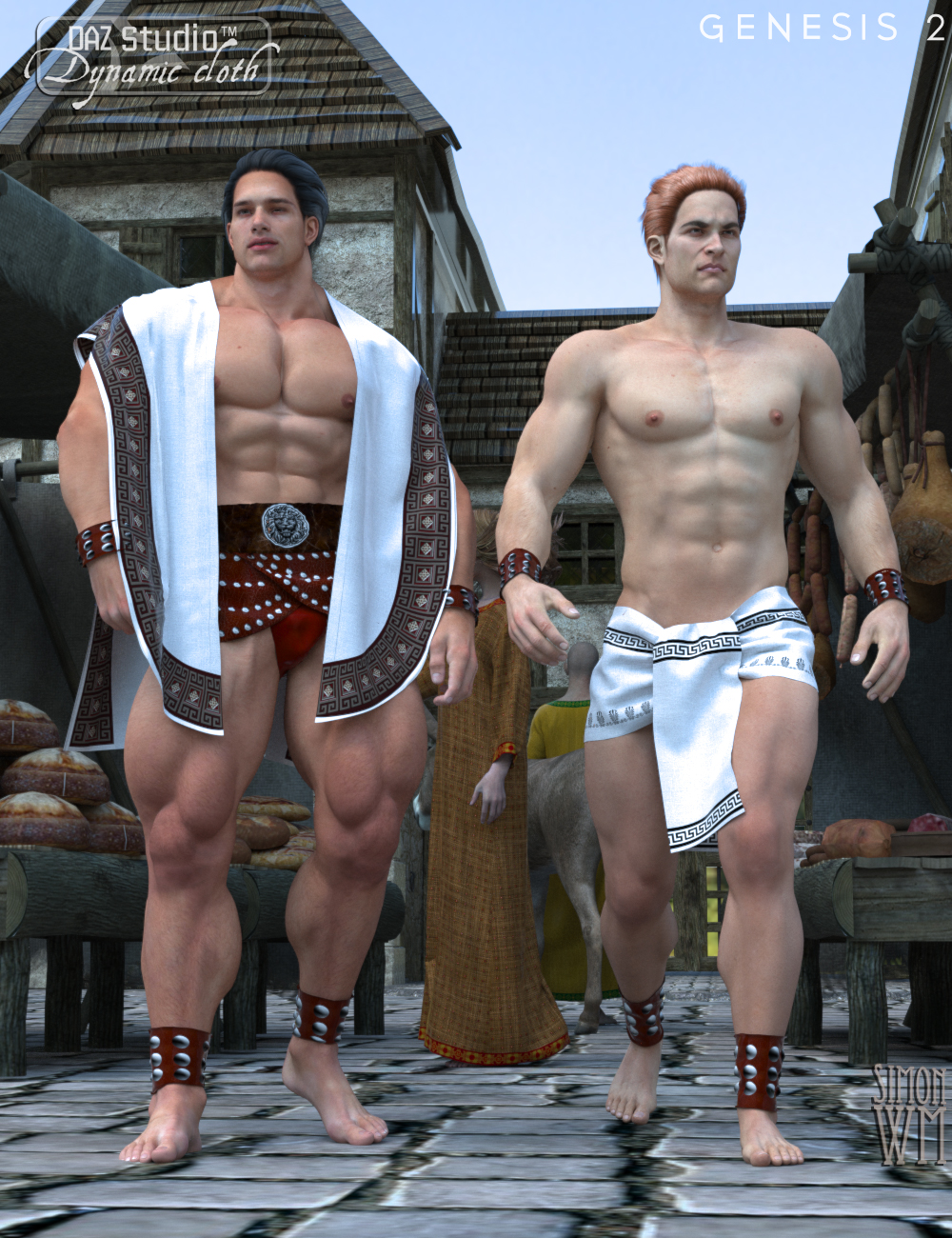 Dynamic Loincloths, Togas and Skirts for Genesis and Genesis 2 Male(s) by: SimonWMOptiTex, 3D Models by Daz 3D