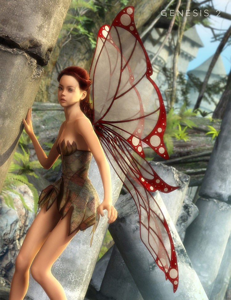 Fairy Wings for Giselle 6 by: Barbara BrundonSarsa, 3D Models by Daz 3D